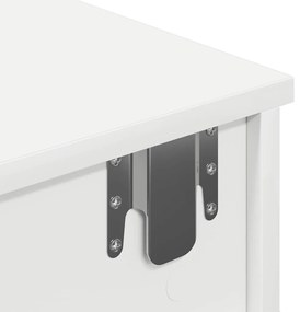 Prateleira parede c/ gavetas 100x37,5x19cm deriv.madeira branco