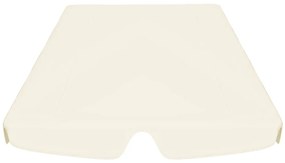 Toldo suplente p/ baloiço de jardim 150/130x105/70 cm creme