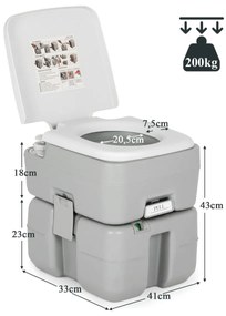 Sanita Portátil "Jötunheim" - Cinzento - 20L