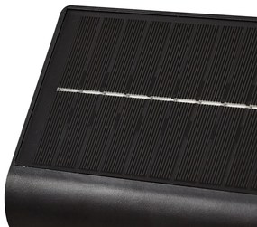 Luminária de parede exterior preta com LED IP54 com sensor de movimento solar - Floody Moderno