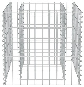 Canteiro elevado/cesto gabião 50x50x50 cm aço galvanizado