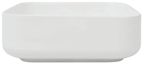 Lavatório quadrado branco cerâmica 39x39x13,5 cm