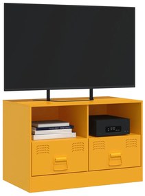 Móvel de TV 67x39x44 cm aço amarelo mostarda