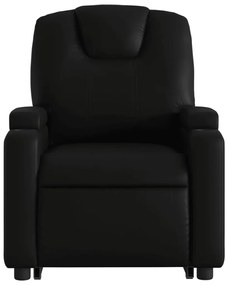 Poltrona massagens reclinável elevatória couro artificial preto