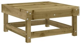 7 pcs conjunto lounge de jardim madeira de pinho impregnada