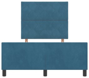 Cama de Veludo Azul Escuro vidaXL 120x190 cm