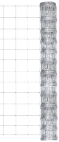 Cerca de jardim 50x1,25 m aço galvanizado prateado