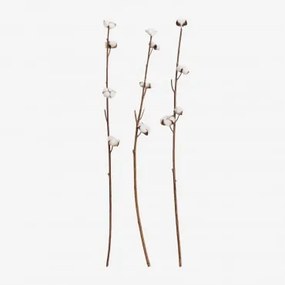 Pack De 3 Ramos Secos Decorativos Vedran Branco - Sklum