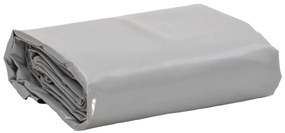 vidaXL Lona 1x2,5 m 650 g/m² cinzento