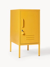 Mesa de cabeceira em metal Maven, com opção de abertura à esquerda ou à direita