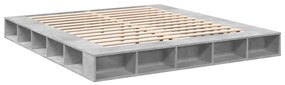 Estrutura de cama 200x200 cm derivados de madeira cinza cimento