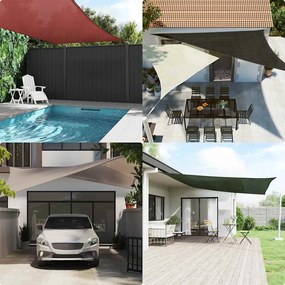 Para-sol estilo vela 160 g/m² 5x6 m PEAD cinza-acastanhado