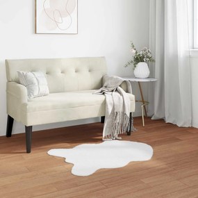vidaXL Tapete de Pelo Sintético de Coelho Olite Branco 50 x 80 cm