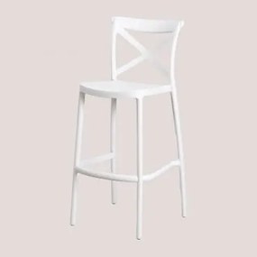 Pack De 4 Bancos Altos Empilháveis Em Polipropileno Otax Branco & ↑75 Cm - Sklum
