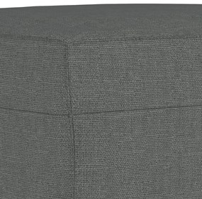 3 pcs conjunto de sofás com almofadas tecido cinzento-escuro