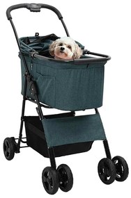 Carrinho de Pet Dobrável Verde 81 x 47 x 99 cm Tecido Oxford
