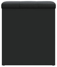 Banco de arrumação 42x42x45 cm derivados de madeira preto