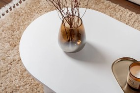 Mesa de Centro "Sable" – Branco, 105x65x40 cm, Design Acolhedor