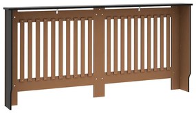 Cobertura de radiador 172x19x81,5 cm MDF preto