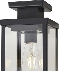 Plafon de exterior moderno preto com sensor de movimento IP44 - Rotterdam