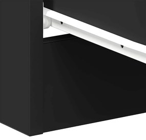 Mesa de cabeceira 38x35x56 cm derivados de madeira preto