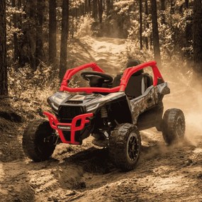 Buggy elétrico para Crianças Kawasaki 24V 4x4 TERYX KRX1000 Vermelho