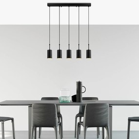 Chandelier Camel 5 – Preto – 79 x 9 cm
