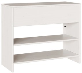 Mesa de Console "DRAMMEN" Branca 89,5x37x73 cm Madeira Sólida Pinheiro