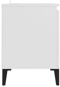 Móvel de TV com pernas em metal 103,5x35x50 cm branco