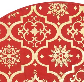 Saia de árvore de Natal luxuosa 122 cm com meia tecido vermelho