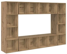 Conjunto de móvel de TV 4 pcs Castanho 37 x 37 x 142.5 cm