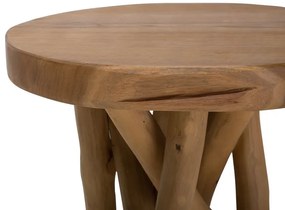 Mesa de apoio em teca MERRITT Beliani