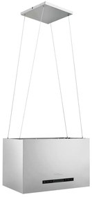 Exaustor de ilha suspenso ecrã tátil LCD 55 cm aço inoxidável