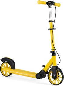 Trotinete dobrável para crianças +6 anos 2 rodas iluminadas com Guiador ajustável em 3 alturas Plataforma antiderrapante Amarela