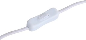Candeeiro de Mesa Retro Bege com Abajur de Tecido - Captain