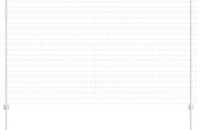 vidaXL Cerca e Poste Prateado 1,4 x 10 m Aço