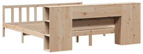 Cama com estante sem colchão 200x200 cm pinho maciço