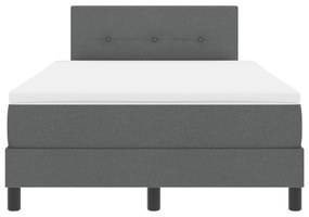 Cama Box Spring com Colchão Cinza Escuro 120x190 cm Tecido