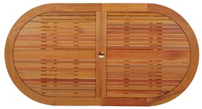 Mesa de jardim 160x85x75 cm madeira de eucalipto maciça