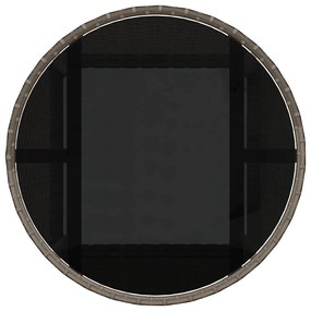Conjunto de Jantar de Jardim 5 Peças Cinza Polirattan