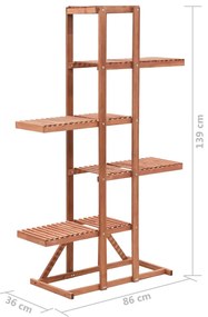 Suporte para plantas madeira de cedro 86x36x139 cm