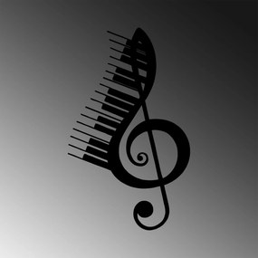Acessório Decorativo de Parede Musical – Preto – 42 x 69 cm
