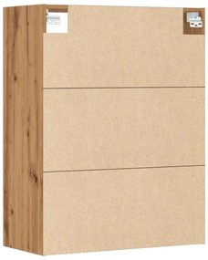 Armário de parede suspenso 69,5x32,5x90 cm carvalho artisiano
