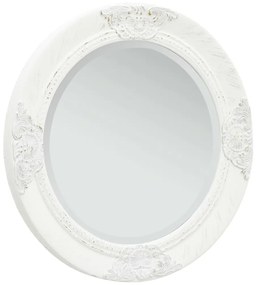vidaXL Espelho de parede estilo barroco 50 cm branco