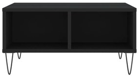 Mesa de centro 60x60x30 cm derivados de madeira preto