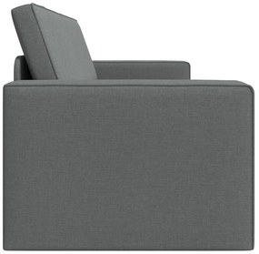 Sofá Cama de Chão 2 em 1 Cinza Escuro 245x150x60.5 cm Tecido