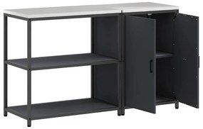 Conjunto de Armazenamento de Cozinha 2 pcs Cinzento-escuro