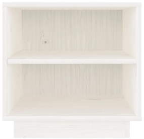 Mesa de cabeceira 40x34x40 cm madeira de pinho maciça branco