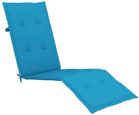 Almofadão para cadeira de terraço (75+105)x50x4 cm azul