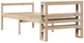 Cama para idosos com cabeceira 90x200 cm pinho maciço